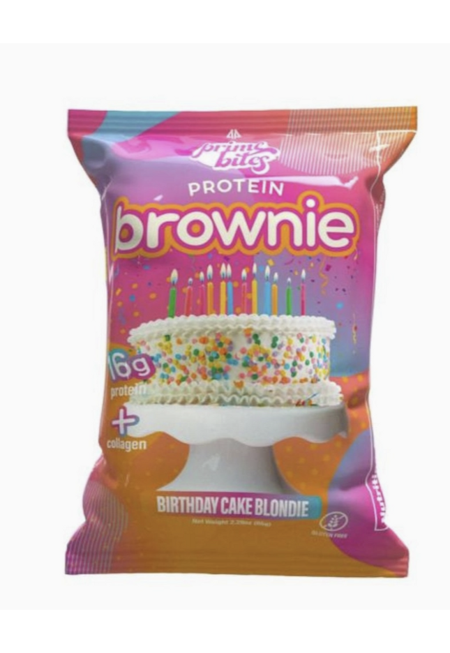 Prime Bites Brownie Birthday Cake