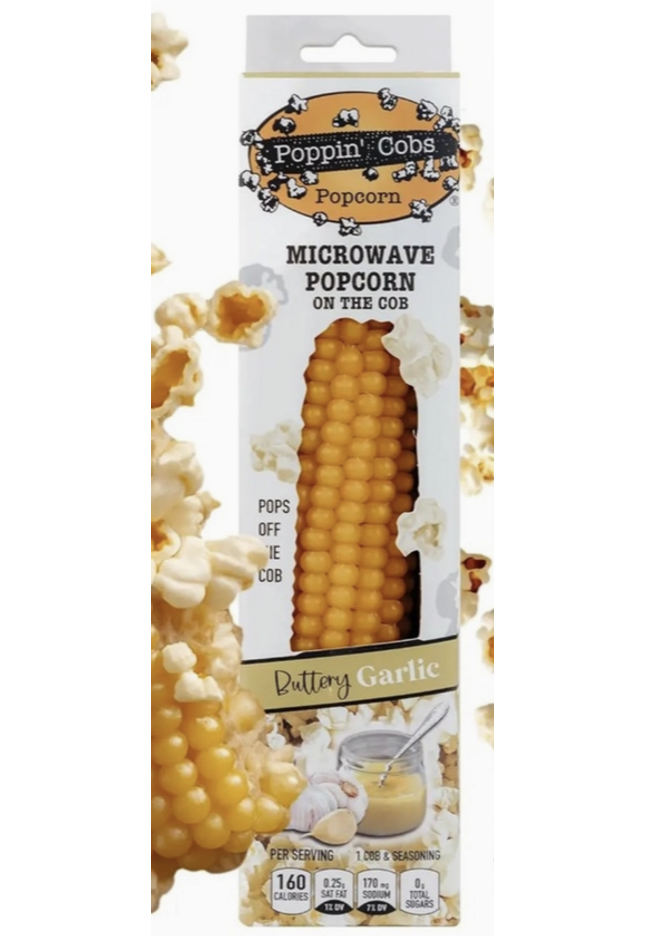 Popcorn On the Cob with Buttery Garlic Seasoning