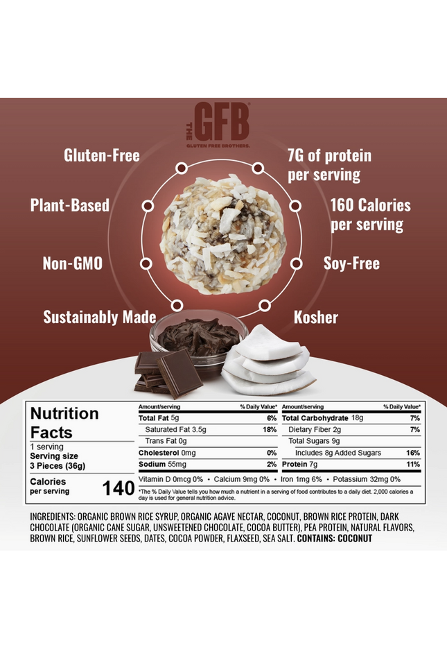 The GFB: Dark Chocolate Coconut Bites