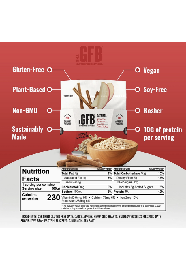 The GFB: Apple Cinnamon Protein Oatmeal Pop-Up Cup