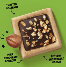 Michel et Augustin Cookie Squares Milk Chocolate Toasted Hazelnut