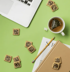 Michel et Augustin Cookie Squares Milk Chocolate Toasted Hazelnut